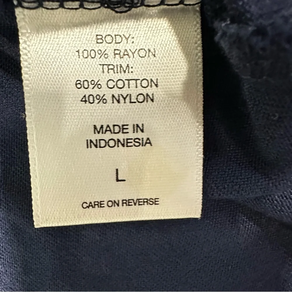 New York & Company Navy Top Size: Large